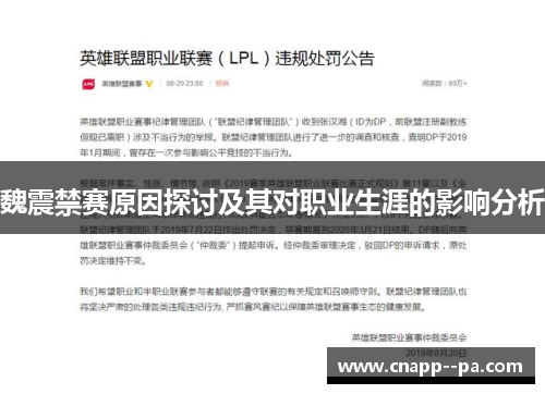 魏震禁赛原因探讨及其对职业生涯的影响分析